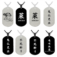 21 Styles Sekiro: Shadows Die Twice Cartoon Anime Stainless Steel Necklace