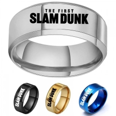 动漫周边饰品灌篮高手戒指SLAM DUNK不锈钢激光个性简约指环