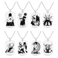 12 Styles Naruto Cartoon Anime Stainless Steel Necklace