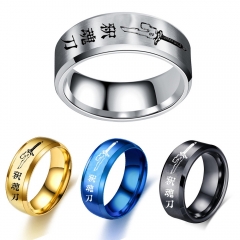 4 Styles Jujutsu Kaisen Cartoon Anime Stainless Steel Ring