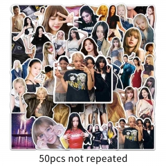 50张BLACKPINK贴纸韩国歌手明星粉墨女团防水装饰笔记本水杯贴纸