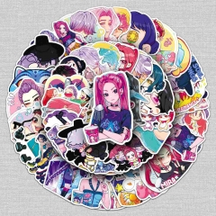 50张KPOP猎魔女团贴纸Demon Hunters动画电影防水装饰手机壳贴纸