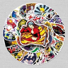 50张卡通动漫七大罪涂鸦贴纸笔记本电脑汽车滑板车摩托车装饰贴纸