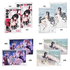 6 Styles 8*12*1.2CM Azur Lane IJN Taihō Cartoon Anime Acrylic Card Brick