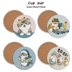 18 Styles Mofusand Cartoon Ceramics Cup Mat Anime Coaster