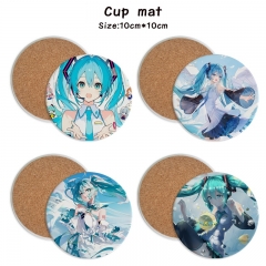 6 Styles Hatsune Miku Cartoon Ceramics Cup Mat Anime Coaster