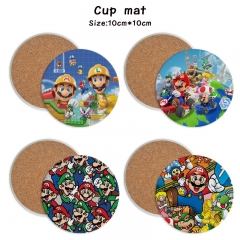 9 Styles Super Mario Bro Cartoon Ceramics Cup Mat Anime Coaster