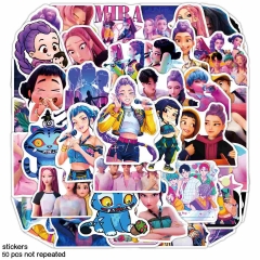 60张跨境k-pop猎魔女团男鬼贴纸男团女团合集韩系美女帅哥明星贴
