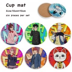 2 Styles 6pcs/set DANDADAN Cartoon Ceramics Cup Mat Anime Coaster