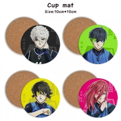 7 Styles Blue Lock Cartoon Ceramics Cup Mat Anime Coaster