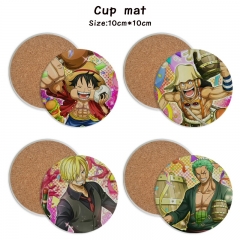 9 Styles One Piece Cartoon Ceramics Cup Mat Anime Coaster