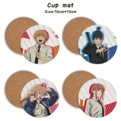 9 Styles Chainsaw Man Cartoon Ceramics Cup Mat Anime Coaster