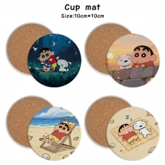 8 Styles Crayon Shin-chan Cartoon Ceramics Cup Mat Anime Coaster