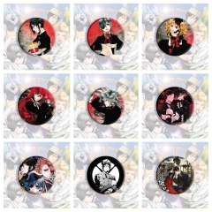 10 Styles Kuroshitsuji/Black Butler Cartoon Pin Anime Tinplate Brooch
