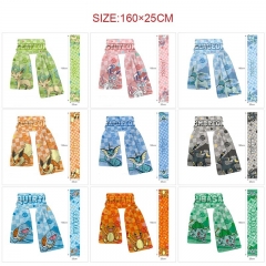 160*25CM 13 Styles Pokemon Cartoon Anime Scarf