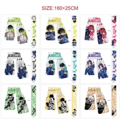 160*25CM 14 Styles Blue Lock Cartoon Anime Scarf