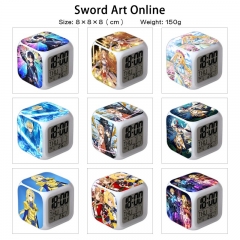 ( With Light) 9 Styles Sword Art Online | SAO Cartoon LED Anime Clock