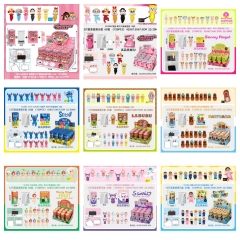24 Styles 12pcs/set Capybara Crayon Shin-chan Lilo & Stitch Cartoon Surprise Blind Box Anime PVC Figures Sticker