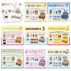 12pcs/set 23 Styles Capybara POP MART Labubu Kuromi Italian Brainrot Cartoon Surprise Blind Box Anime  PVC Figures Stickers