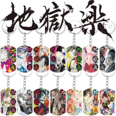 地狱乐不锈钢吊牌 Jigoku Raku画眉丸佐切彩印钛钢挂件军牌钥匙扣