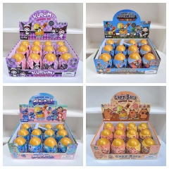 12pcs/set 7 Styles Italian Brainrot Capybara POP MART Labubu Kuromi Cartoon Surprise Blind Box Anime  PVC Figures Keychain