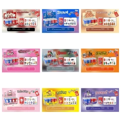 12pcs/set 12 Styles Capybara POP MART Labubu Kuromi Italian Brainrot Cartoon Surprise Blind Box Anime  PVC Keychain/Sticker