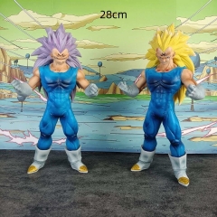 七龙珠 魔化 超级赛亚人3代 贝吉塔 紫发 紫发 盒装手办 高28cm