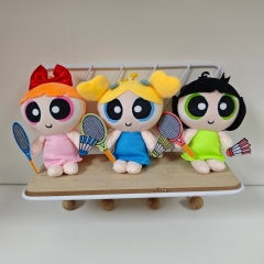 12CM 3pcs/set The Powerpuff Girls Cartoon Anime Plush Toy Pendant