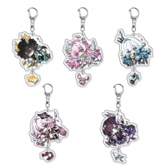 5 Styles Honkai: Star Rail Cartoon Anime Acrylic Keychain