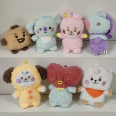 7pcs/set 10CM K-POP BTS Bulletproof Boy Scouts Cartoon Anime Plush Toy Pendant