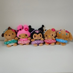 10CM 5pcs/set Sanrio My Melody Cartoon Anime Plush Toy Pendant