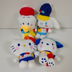 10CM 4pcs/set Sanrio Cinnamoroll Cartoon Anime Plush Toy Pendant
