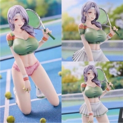 网球女孩 配白色毛毯