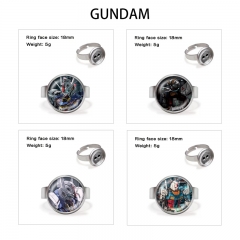 9 Styles Mobile Suit Gundam Cartoon Anime Alloy Ring