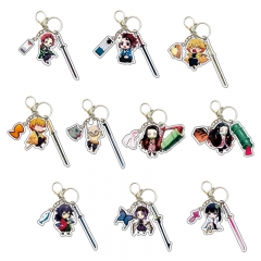 10 Styles Demon Slayer: Kimetsu no Yaiba Cartoon Anime Acrylic Keychain
