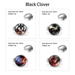 12 Styles Black Clover Cartoon Anime Alloy Ring