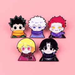 5 Styles Hunter×Hunter Cartoon Pin Anime Alloy Brooch