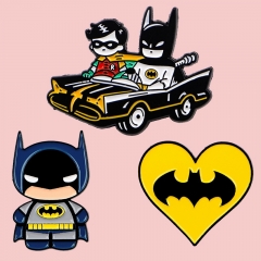 3 Styles Batman Cartoon Pin Anime Alloy Brooch