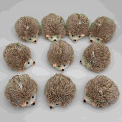 10CM 10个仿真动物毛绒玩偶卡通刺猬公仔包包钥匙扣挂件
