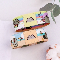 2 Styles Pusheen the Cat Cartoon Anime Stretch Bracelets Bangles