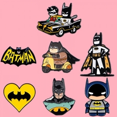 7 Styles Batman Cartoon Pin Anime Alloy Brooch