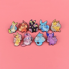 9 Styles Pokemon Cartoon Pin Anime Alloy Brooch