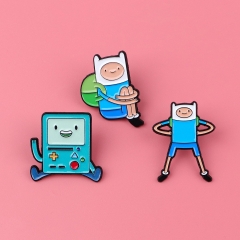 3 Styles Adventure Time Cartoon Pin Anime Alloy Brooch
