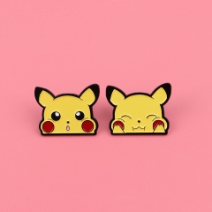 2 Styles Pokemon Pikachu Cartoon Pin Anime Alloy Brooch