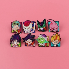 8 Styles Dragon Ball Z Cartoon Pin Anime Alloy Brooch