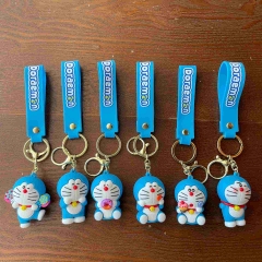 卡通哆啦A梦钥匙扣可爱叮当猫公仔包包挂件汽车钥匙圈小礼品批发
