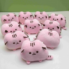 10CM/10个 胖吉猫毛绒玩具公仔包包钥匙扣小号娃娃机玩偶挂件