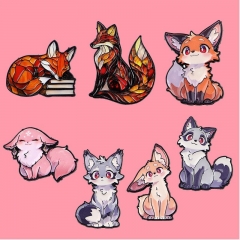 7 Styles Cute Animal Cartoon Pin Anime Alloy Brooch