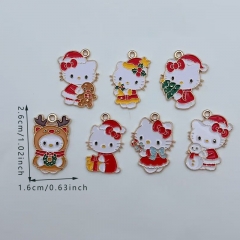 7 Styles 10pcs Hello Kitty Cartoon DIY Anime Pendant