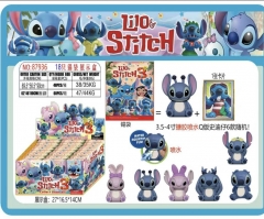 18只锡袋展示盒  3.5-4寸搪胶喷水Q版史迪仔6款随机!